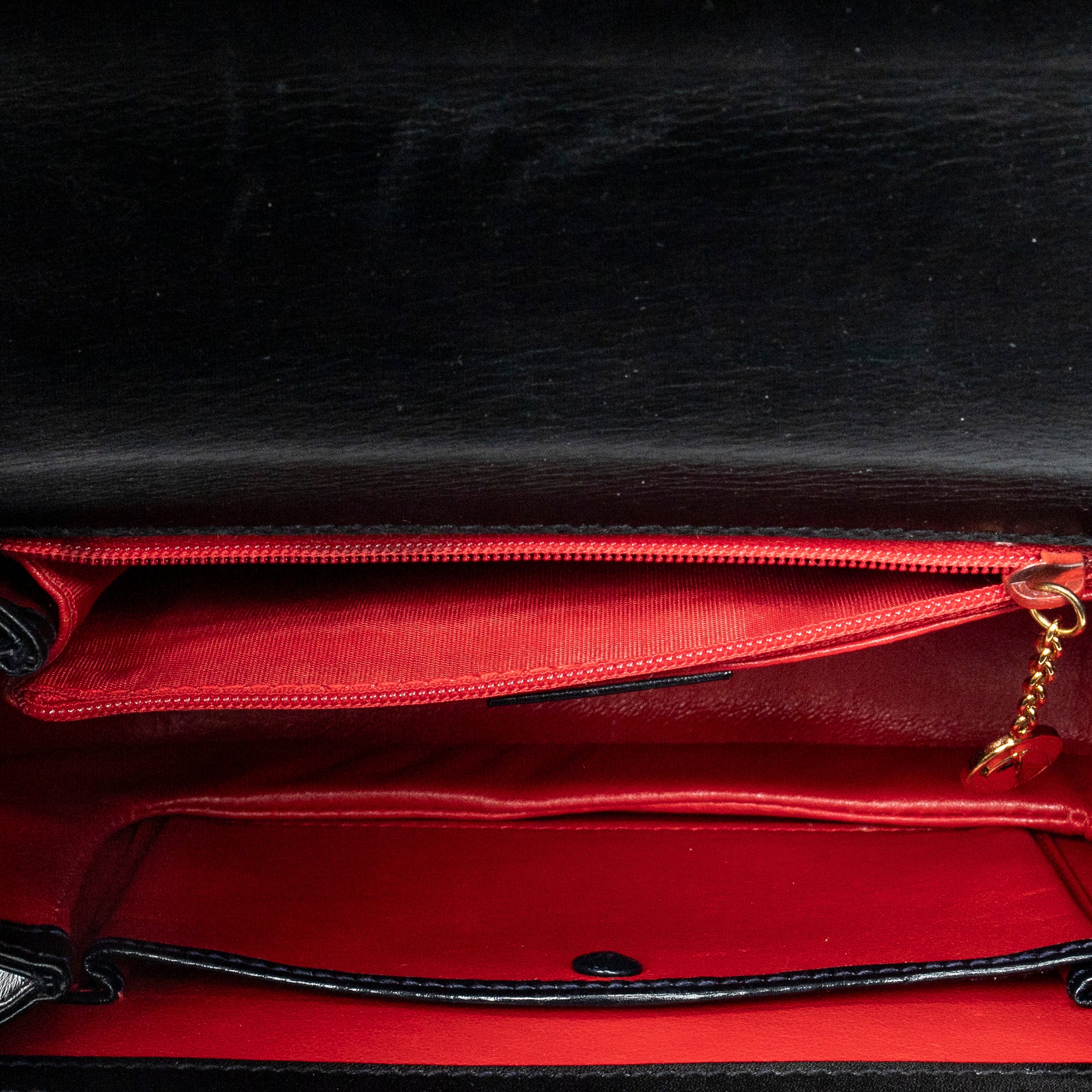 Shoulder Bag Small Bamboo Top Handle Black Smooth Calfskin Leather