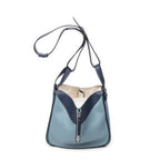 Shoulder Bag Small Hammock Blue Calfskin Leather