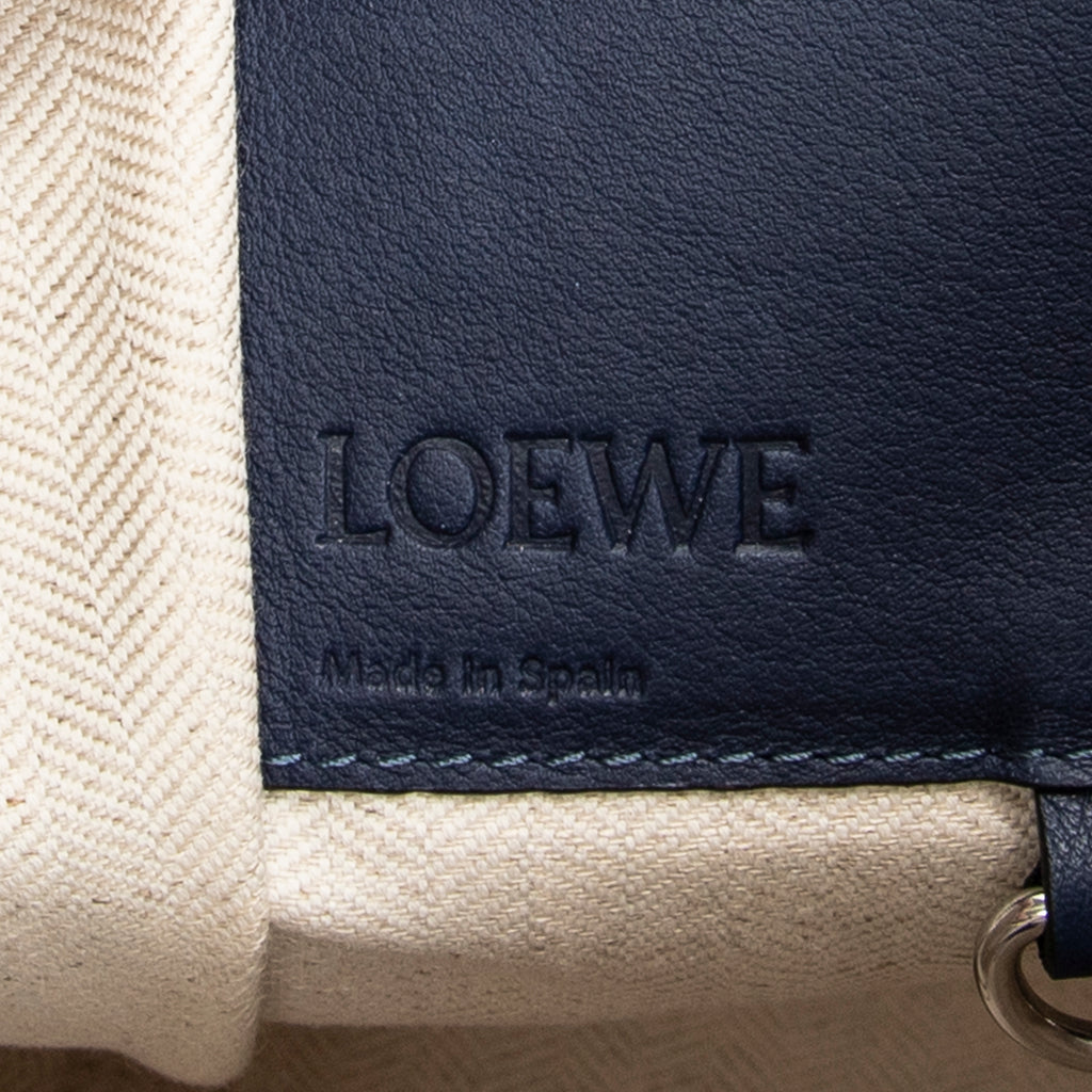 Shoulder Bag Small Hammock Blue Calfskin Leather