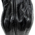 Shoulder Bag Small Chain Crossbody Black Matelasse Lux Leather