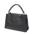 Shoulder Bag Capucines GM Black Taurillon Clemence Leather