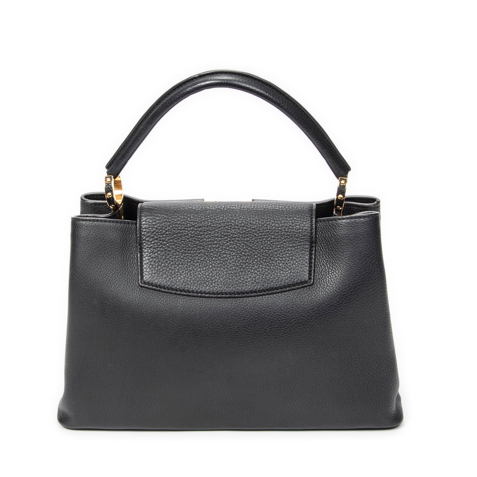 Shoulder Bag Capucines GM Black Taurillon Clemence Leather