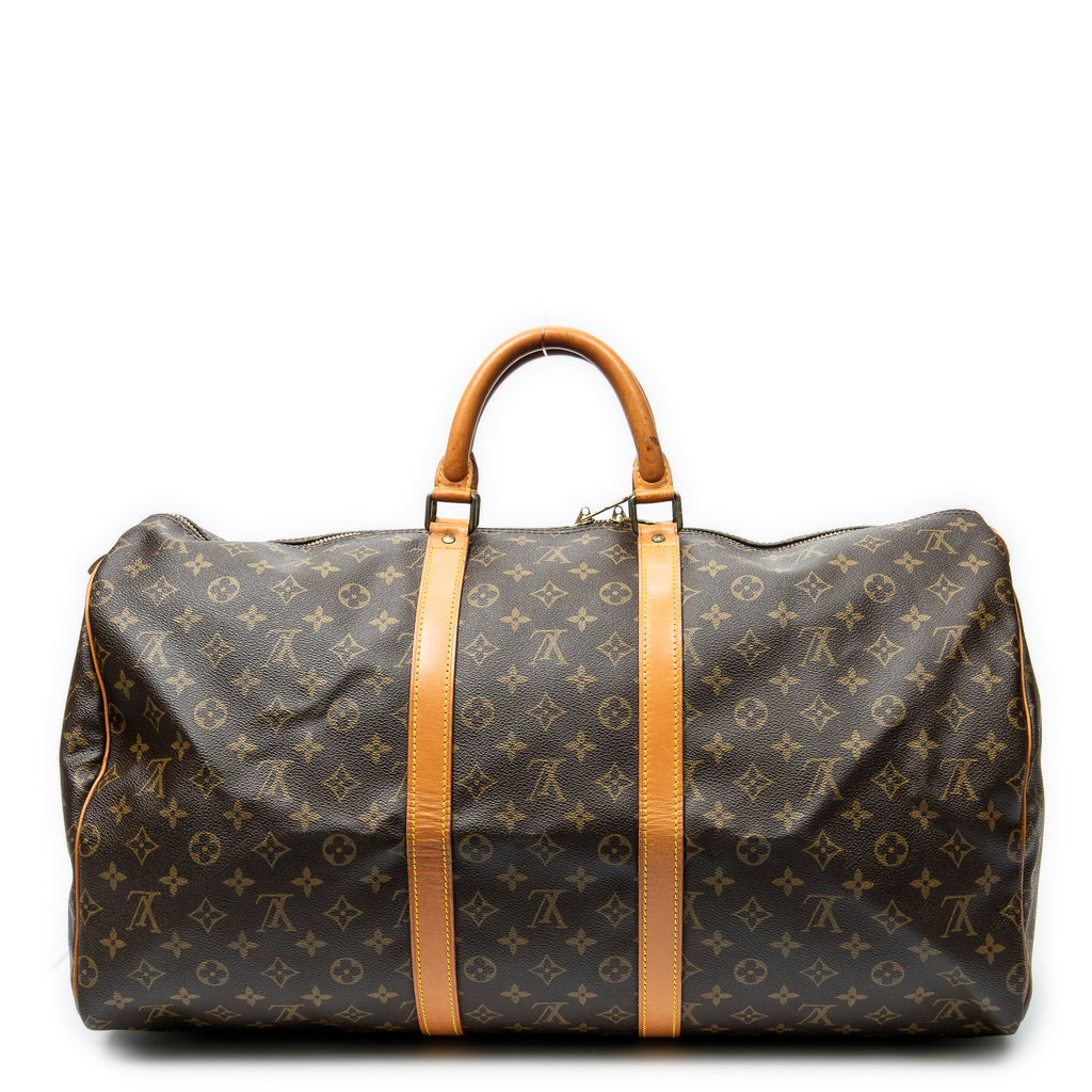 Travel Bag Keepall 55 Brown Monogram Canvas