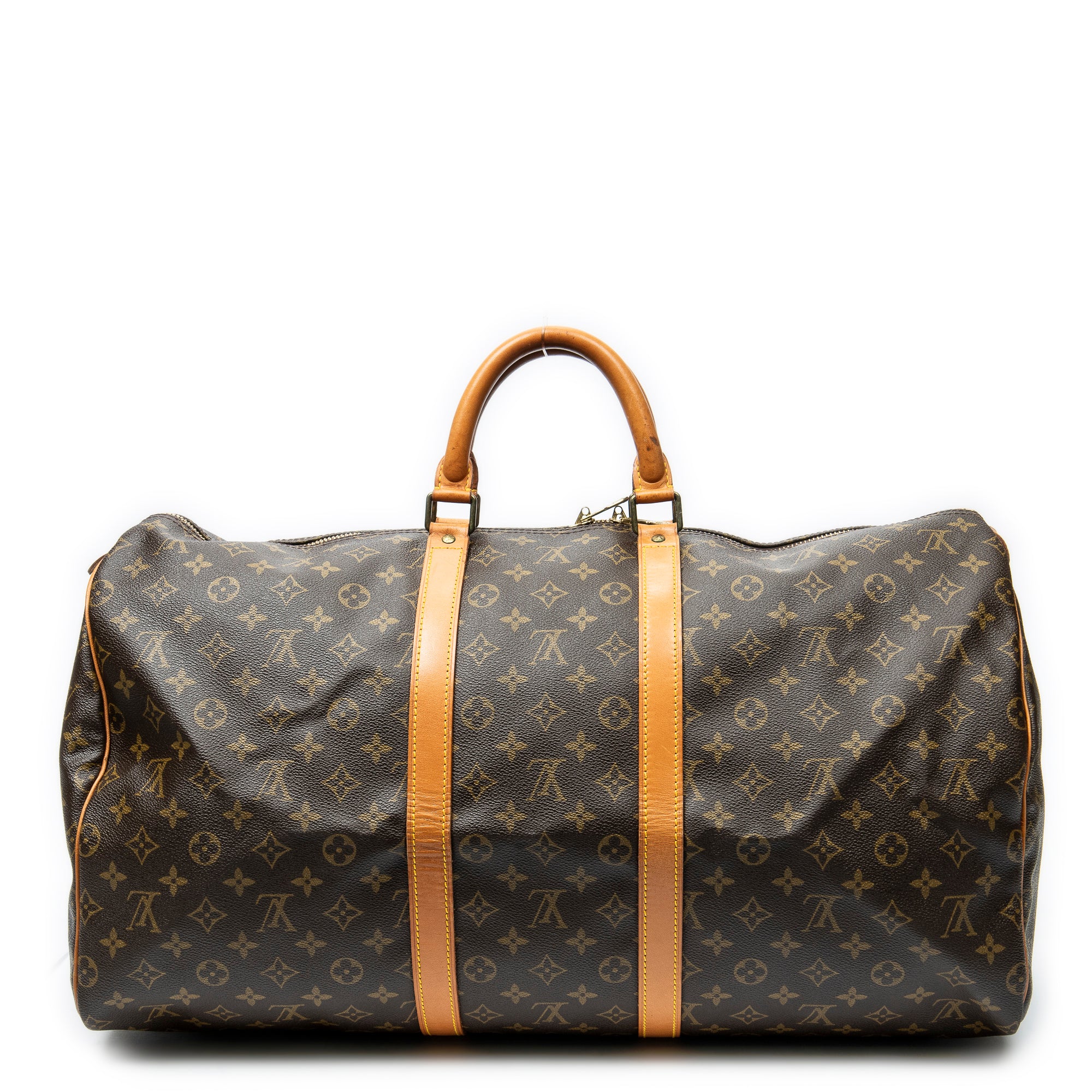 Travel Bag Keepall 55 Brown Monogram Canvas