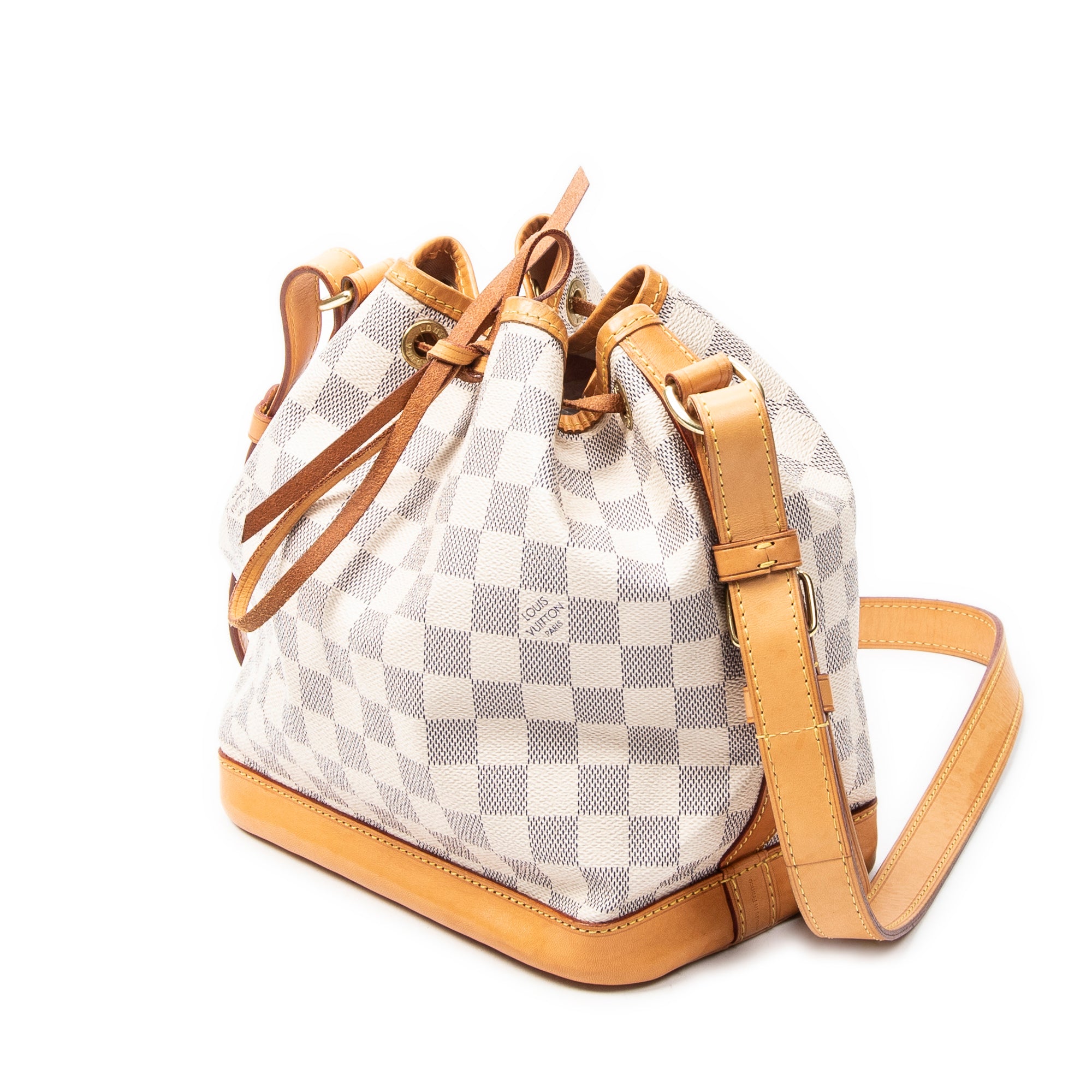 Bolso de Hombro Noe PM Damier Azur Color Marfil