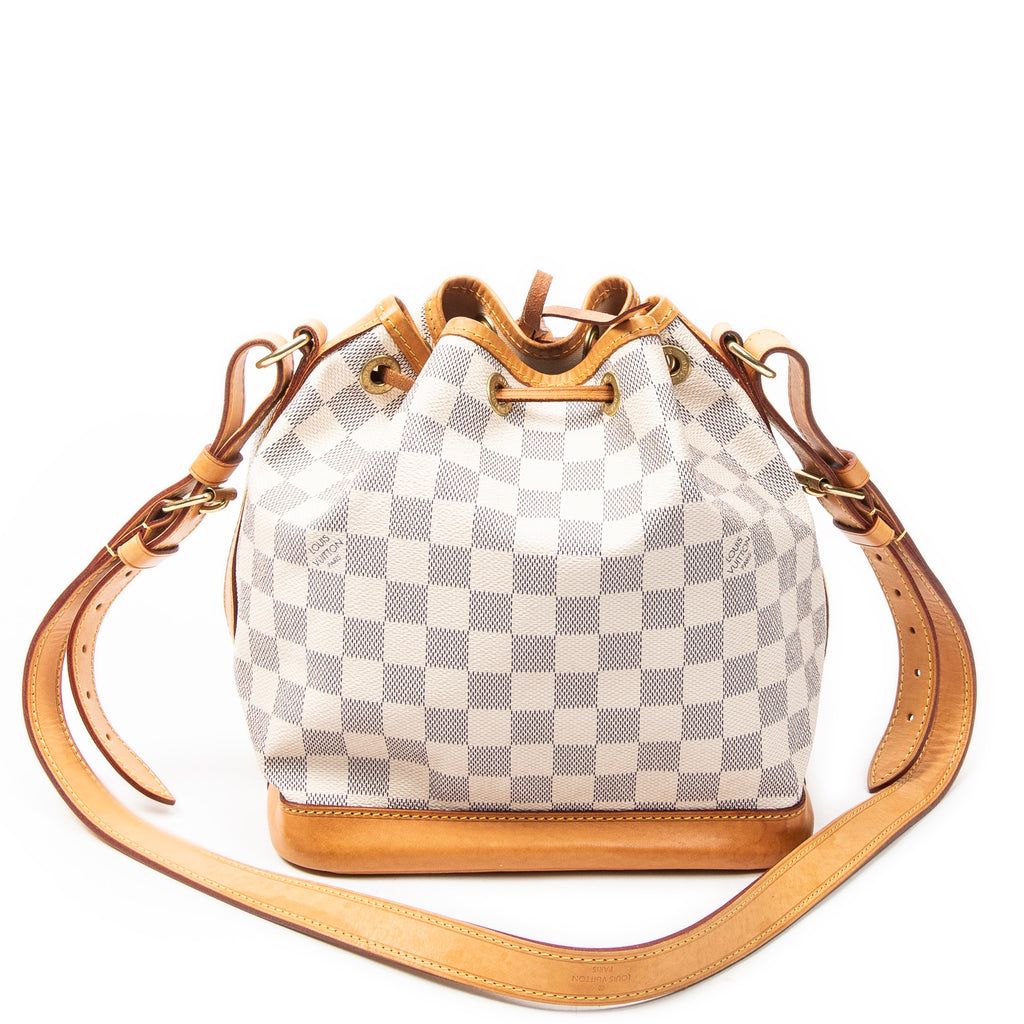 Bolso de Hombro Noe PM Damier Azur Color Marfil