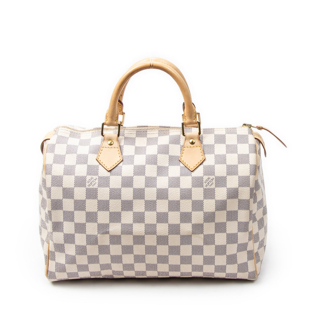 Handbag Speedy 30 Ivory Damier Azur