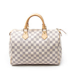 Handbag Speedy 30 Ivory Damier Azur
