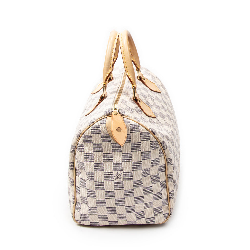Handbag Speedy 30 Ivory Damier Azur