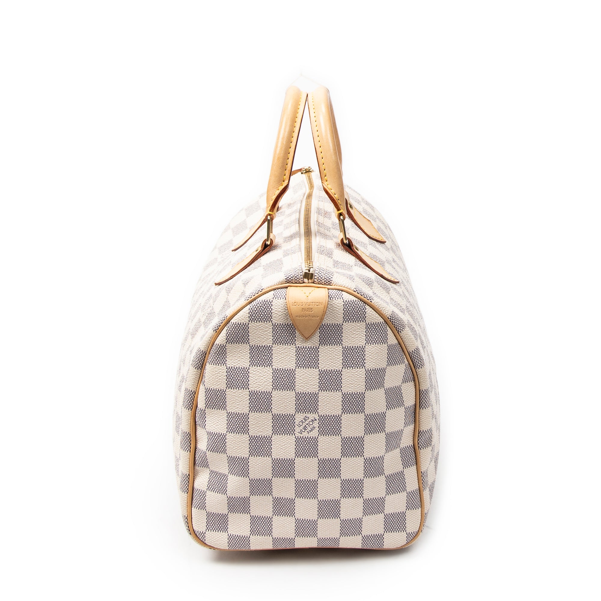 Bolso de mano Speedy 30 Damier Azur color marfil