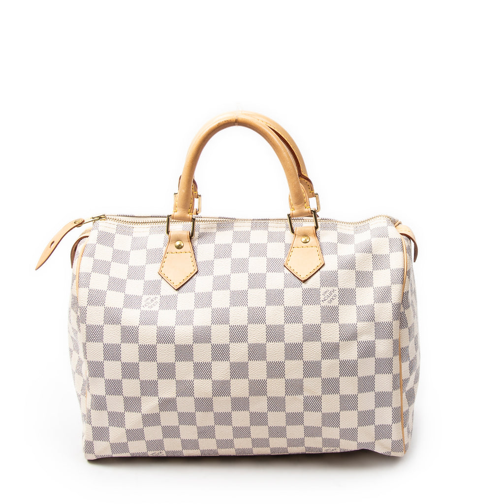 Handbag Speedy 30 Ivory Damier Azur