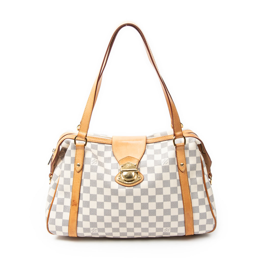 Bolso de Hombro Stresa PM Marfil Damier Azur
