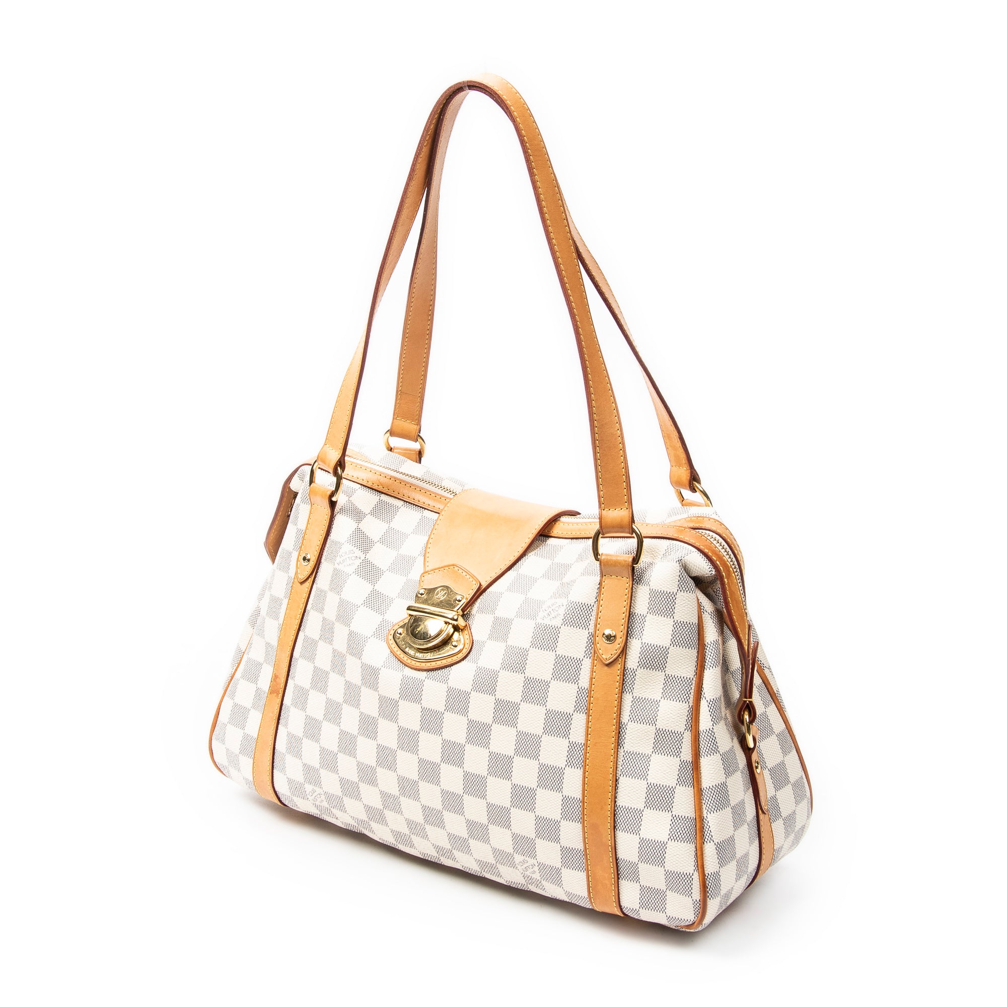 Bolso de Hombro Stresa PM Marfil Damier Azur