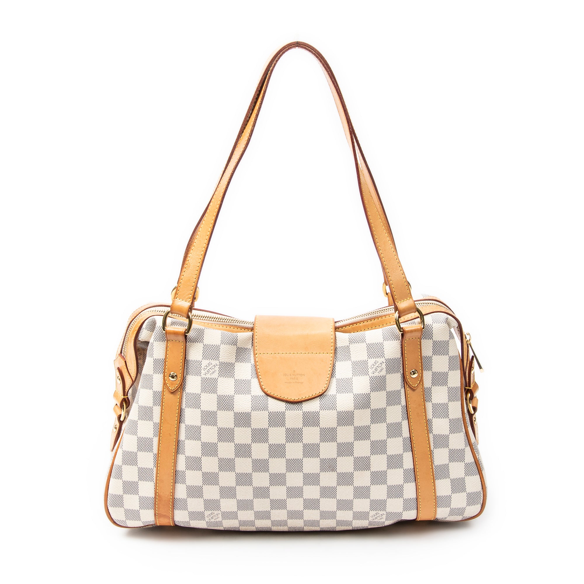 Bolso de Hombro Stresa PM Marfil Damier Azur