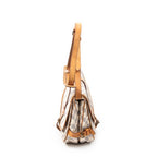 Bolso de hombro Saumur MM Damier Azur color marfil