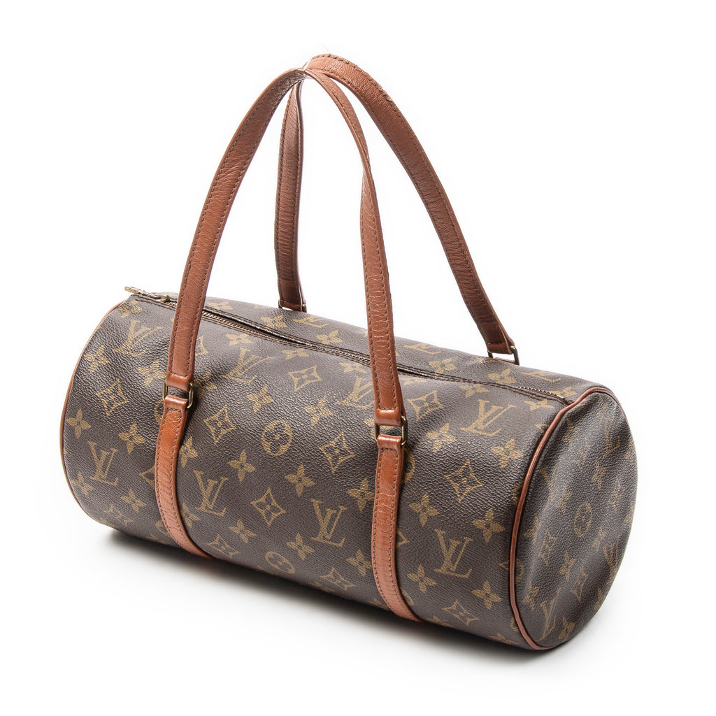 Handbag Papillon 30 Brown Monogram Canvas