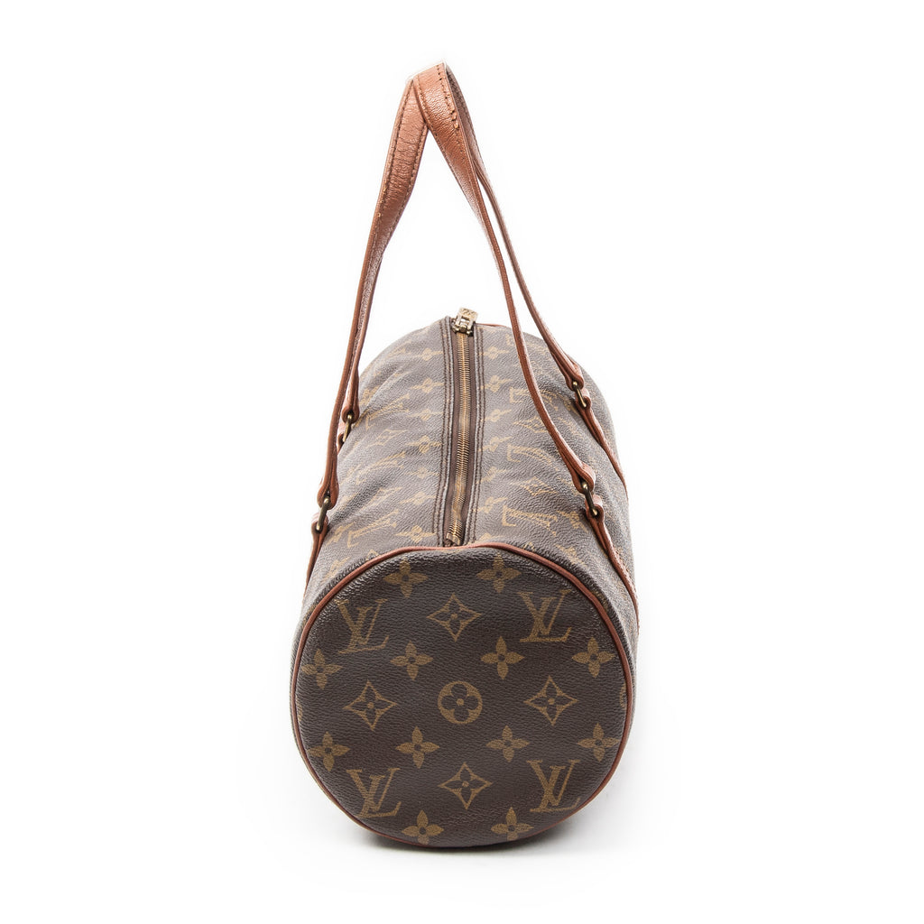 Handbag Papillon 30 Brown Monogram Canvas