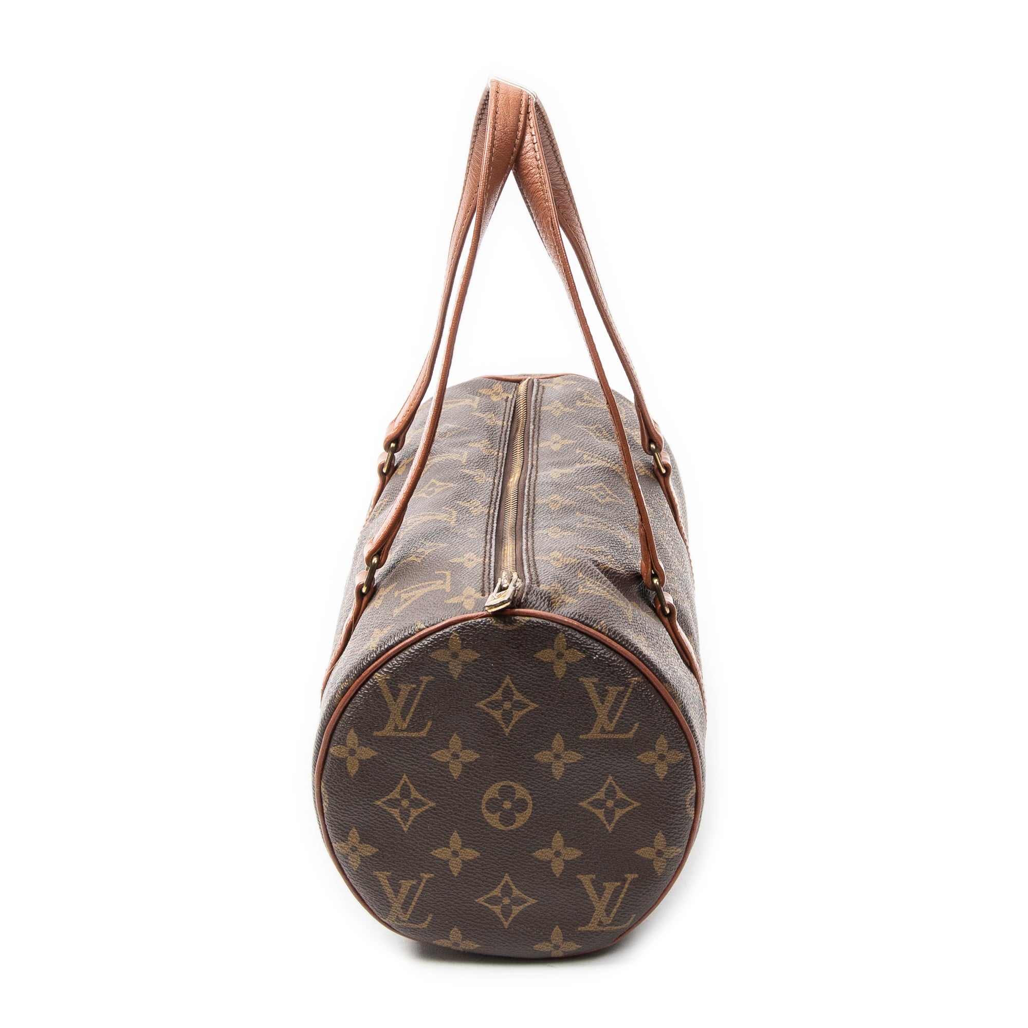 Handbag Papillon 30 Brown Monogram Canvas