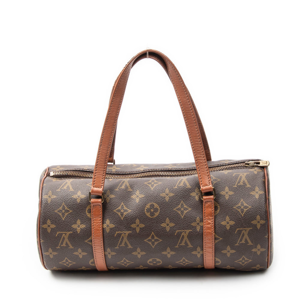 Handbag Papillon 30 Brown Monogram Canvas