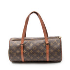 Handbag Papillon 30 Brown Monogram Canvas