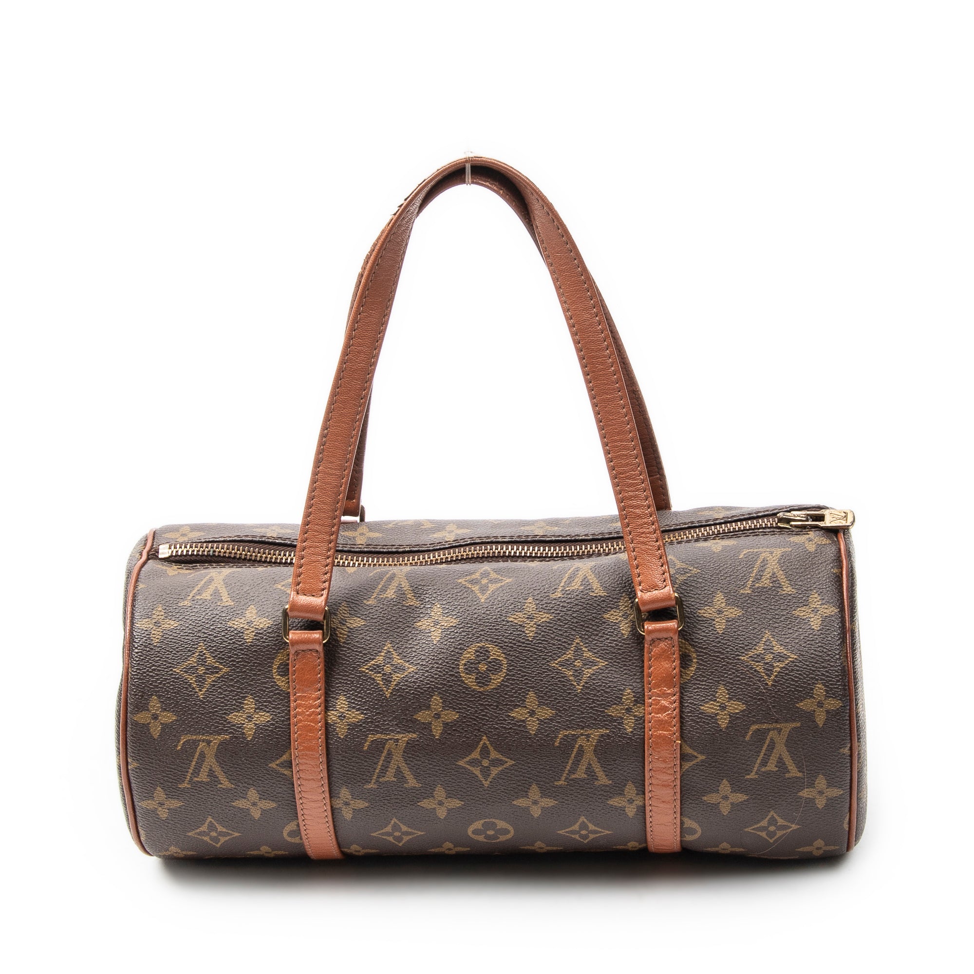Handbag Papillon 30 Brown Monogram Canvas