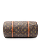 Handbag Papillon 30 Brown Monogram Canvas