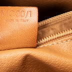 Shoulder Bag Vintage Bucket Tote Brown Macadam Coated Canvas