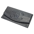Wallet Timeless Check Holder Black Caviar Leather