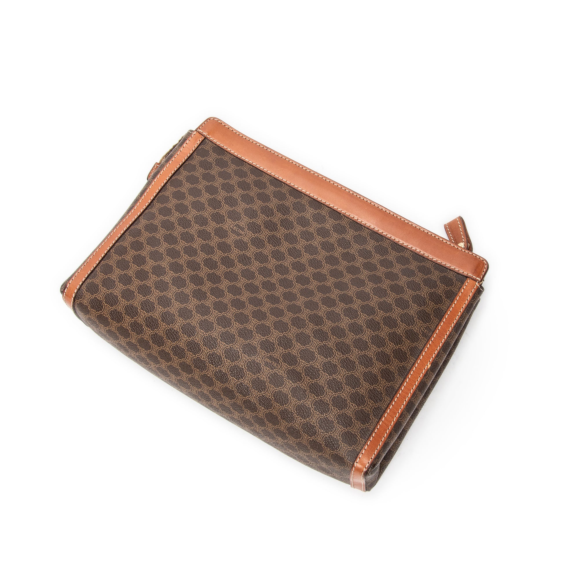 Pouch Toiletry Pouch Brown Macadam Coated Canvas