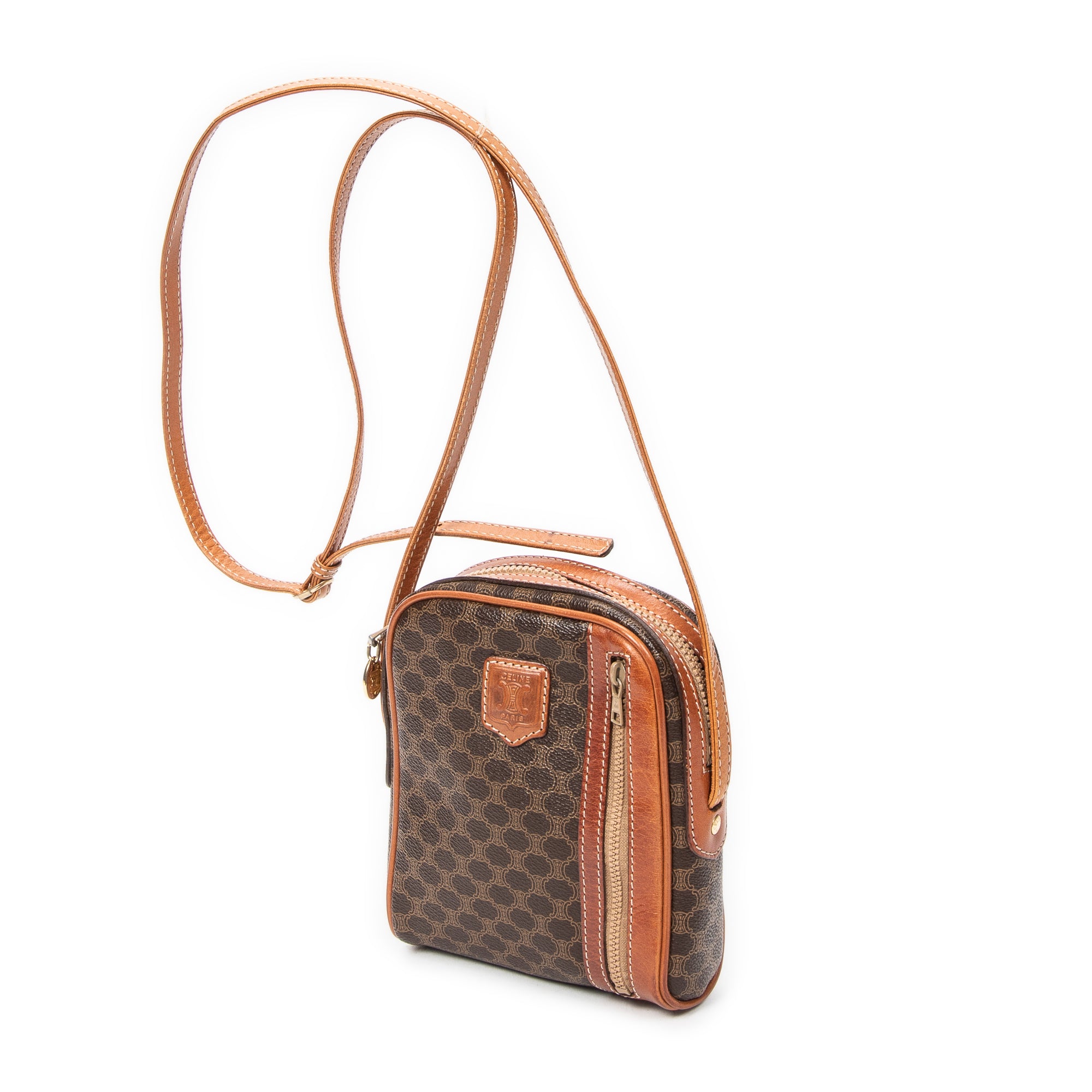 Shoulder Bag Mini Crossbody Brown Macadam Coated Canvas
