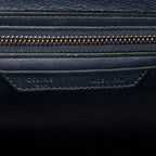Handbag Mini Luggage Navy Calfskin Leather