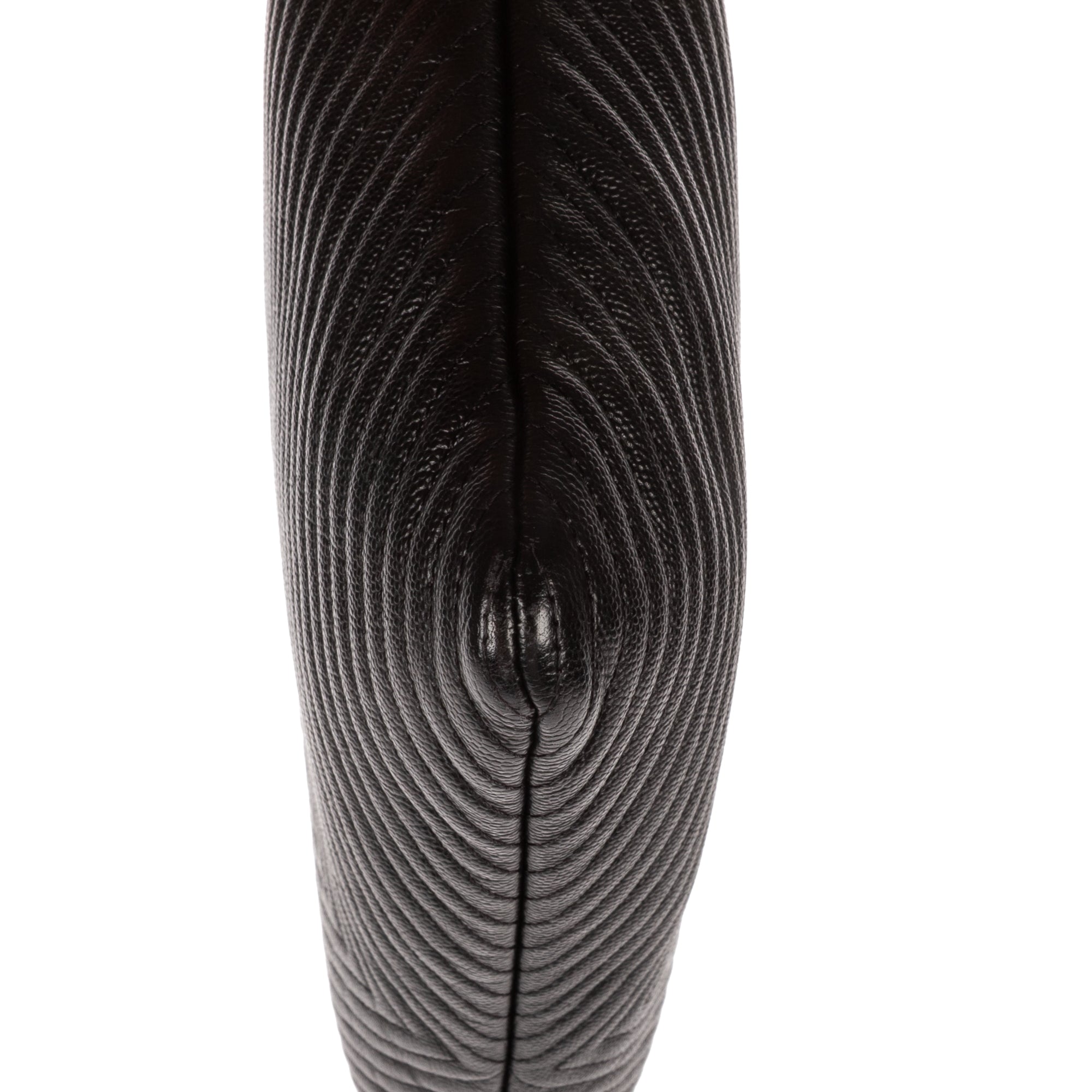 Clutch Large Chevron O-Case Zip Black Chevron Caviar Leather