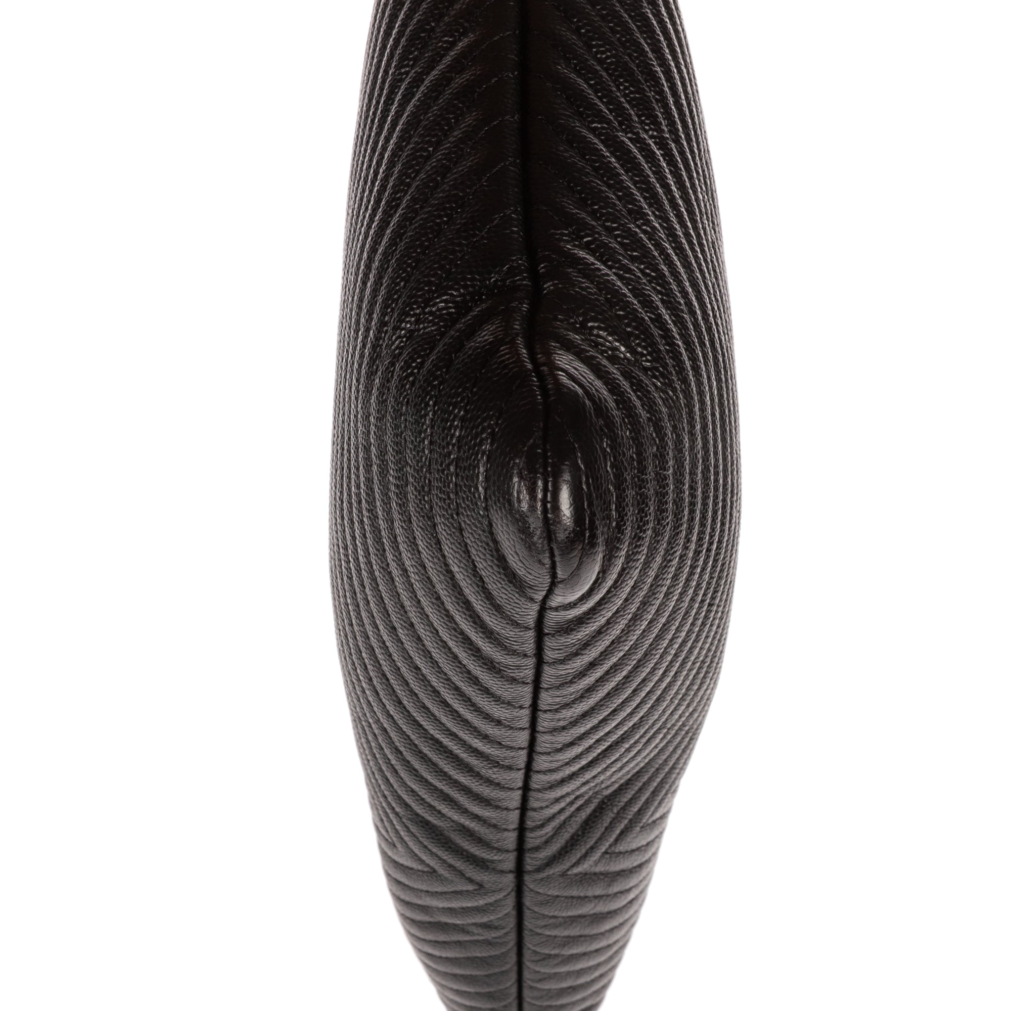 Clutch Large Chevron O-Case Zip Black Chevron Caviar Leather