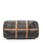 Travel Bag Large Vintage Travel Boston Brown Honeycomb Coated Canvas