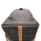 Travel Bag Large Vintage Travel Boston Brown Honeycomb Coated Canvas