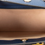 Shoulder Bag Medium Diana Bamboo Tote Navy Grained Calfskin Leather