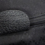 Mochila grande de bambú en piel de ante negra