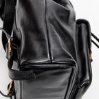 Backpack Mini Bamboo Backpack Black Calfskin Leather