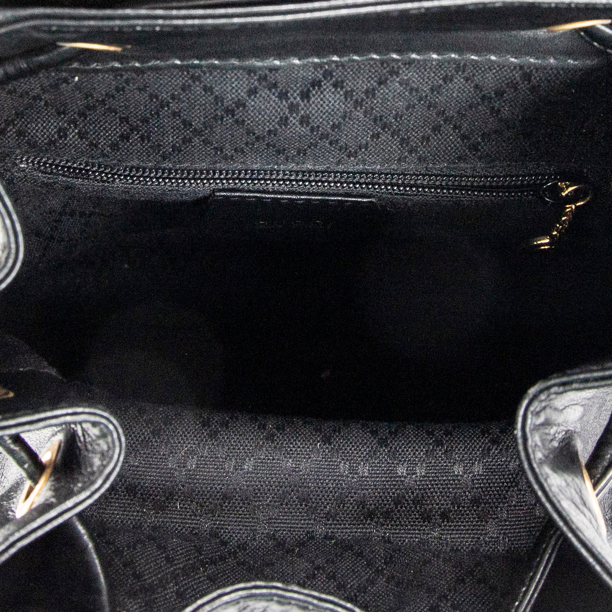 Backpack Mini Bamboo Backpack Black Calfskin Leather