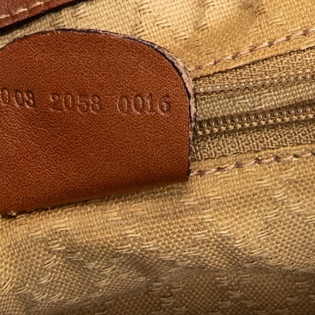 Backpack Large Bamboo Backpack Tan Calfskin Leather