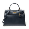 Shoulder Bag Kelly Sellier 35 Navy Box Leather