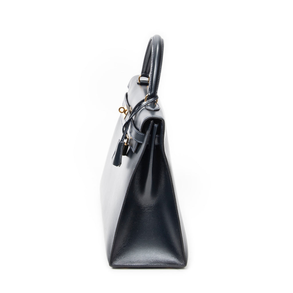 Shoulder Bag Kelly Sellier 35 Navy Box Leather