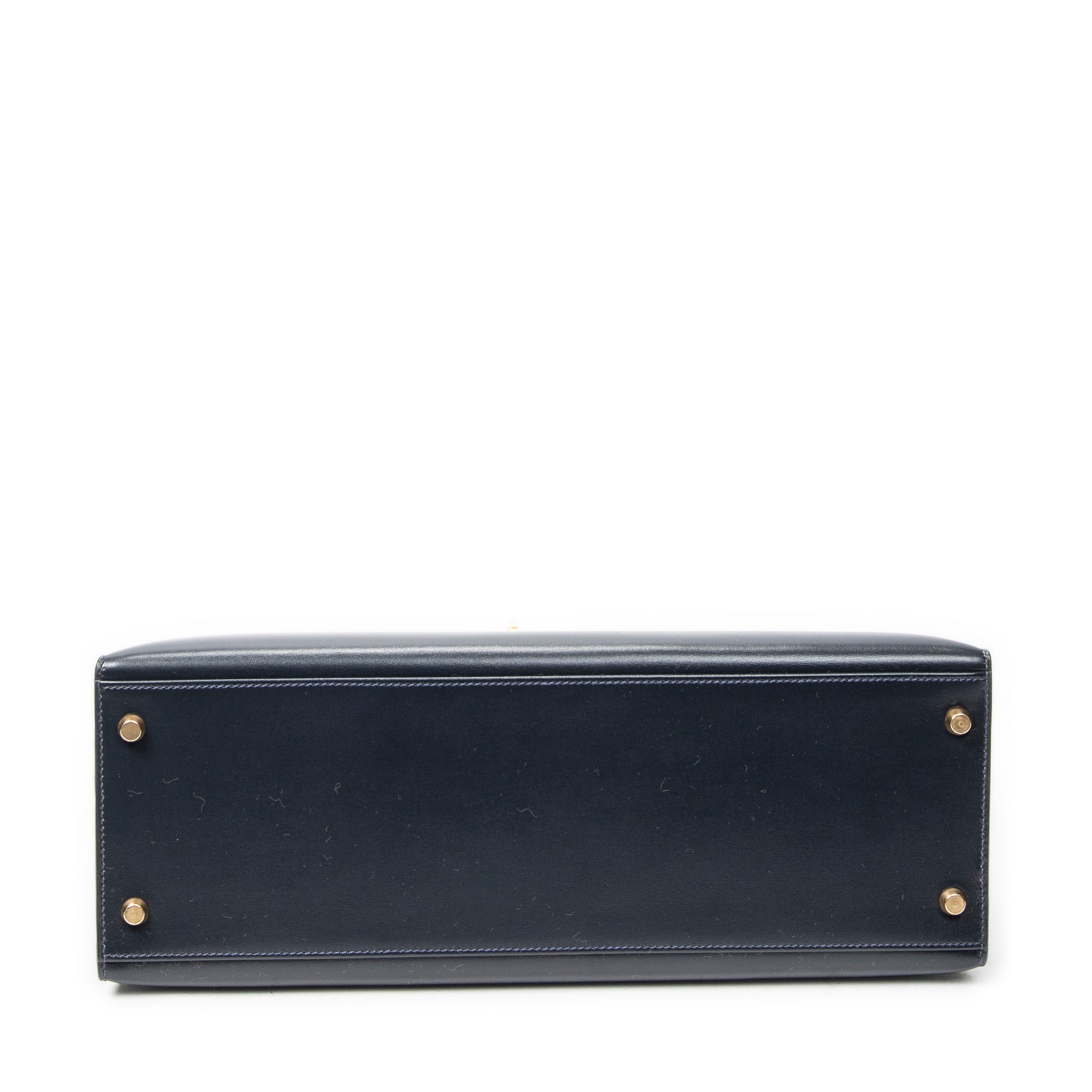 Shoulder Bag Kelly Sellier 35 Navy Box Leather