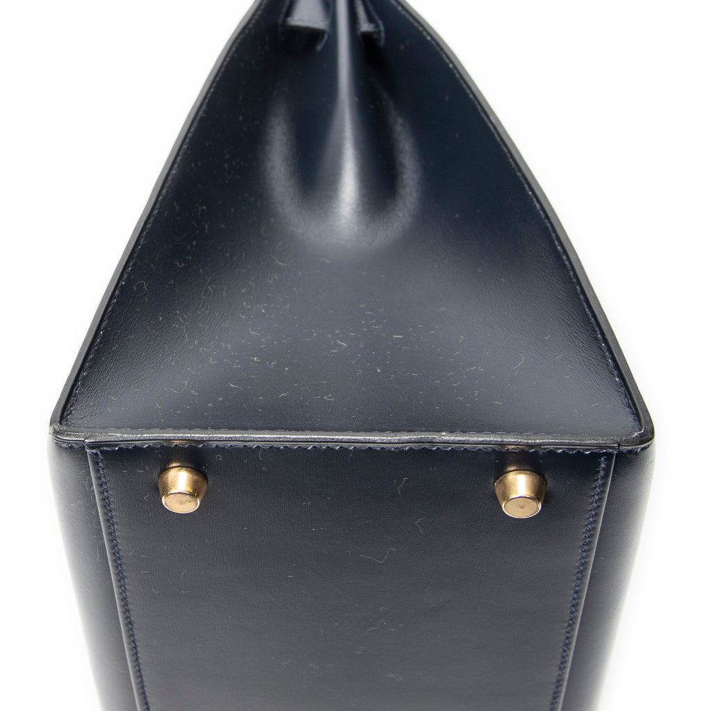 Shoulder Bag Kelly Sellier 35 Navy Box Leather