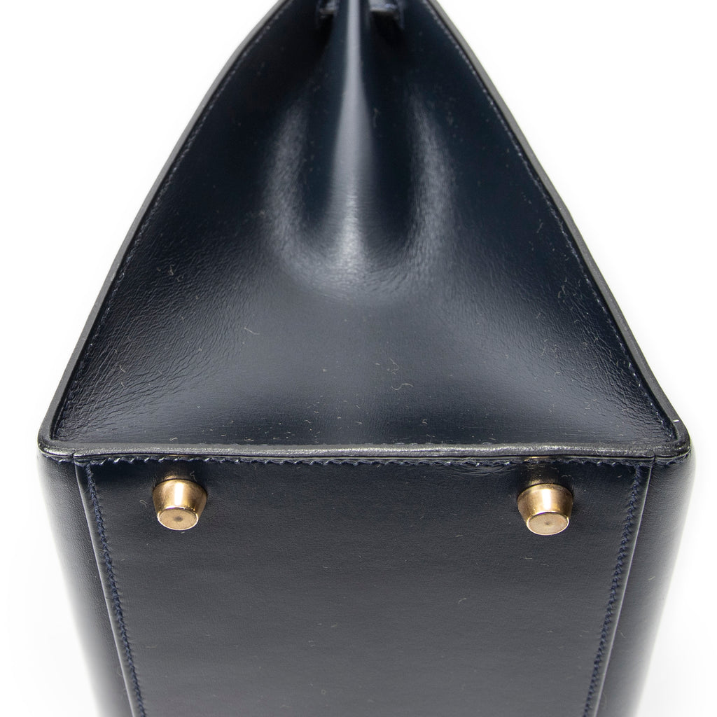 Shoulder Bag Kelly Sellier 35 Navy Box Leather