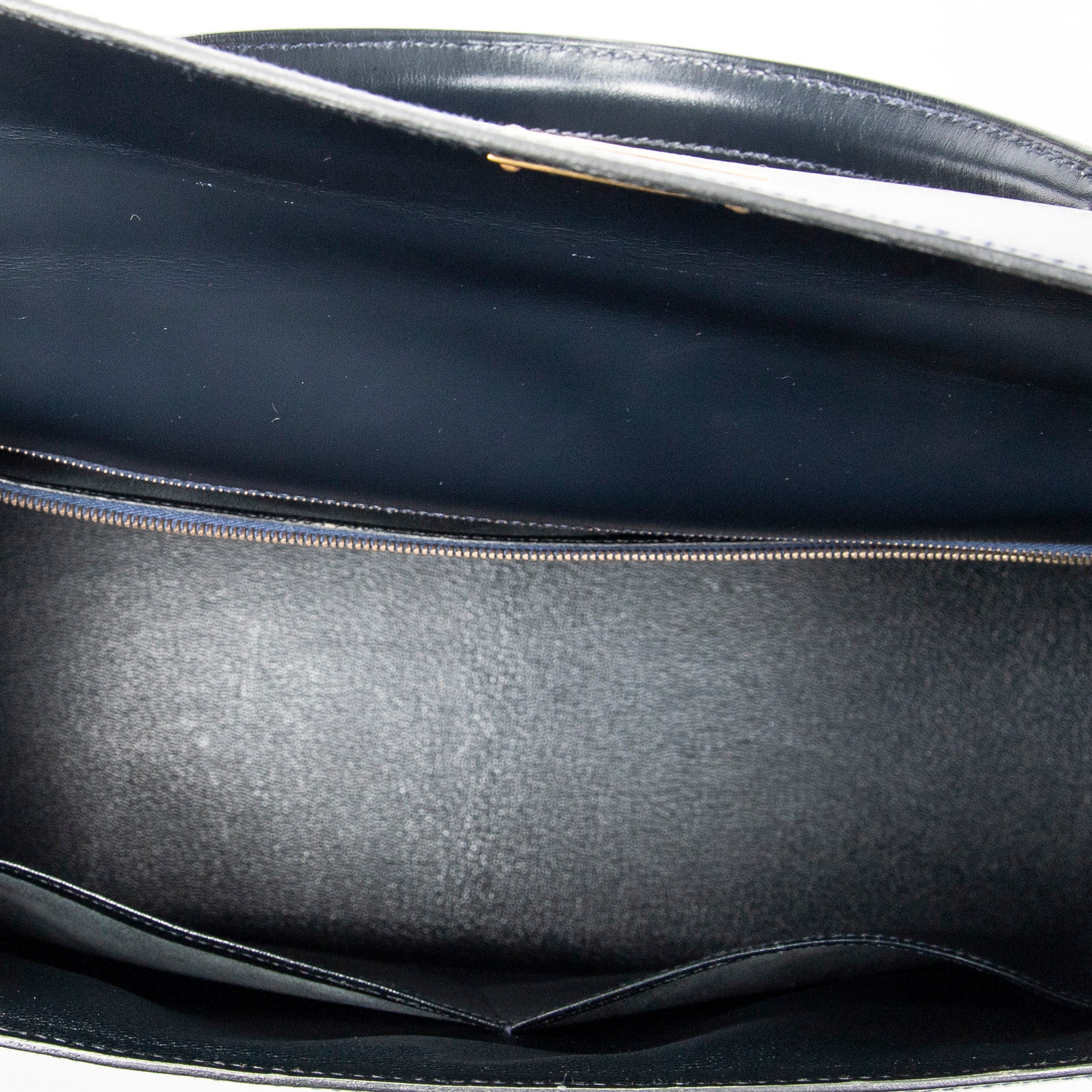 Shoulder Bag Kelly Sellier 35 Navy Box Leather