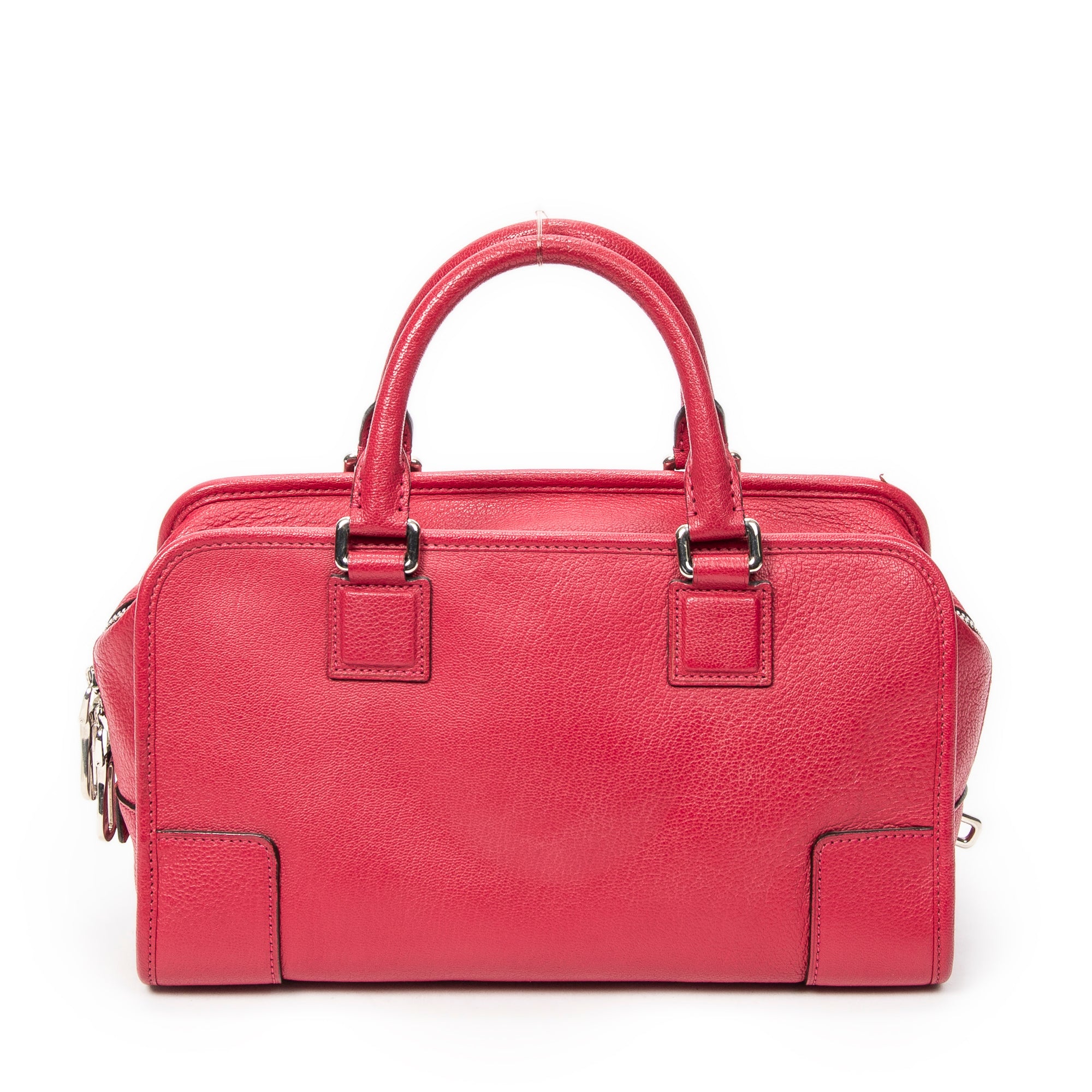 Handbag Amazona 28 Raspberry Pink Grained Calfskin Leather
