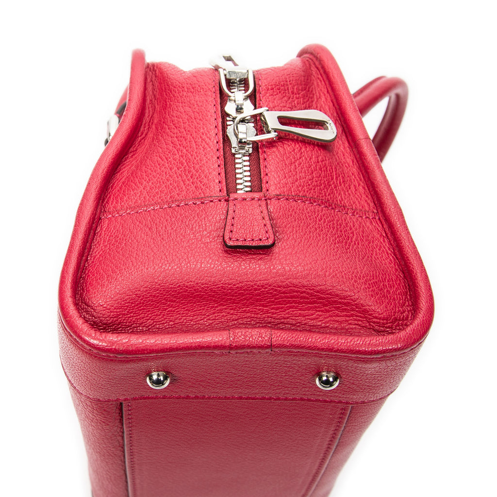 Handbag Amazona 28 Raspberry Pink Grained Calfskin Leather