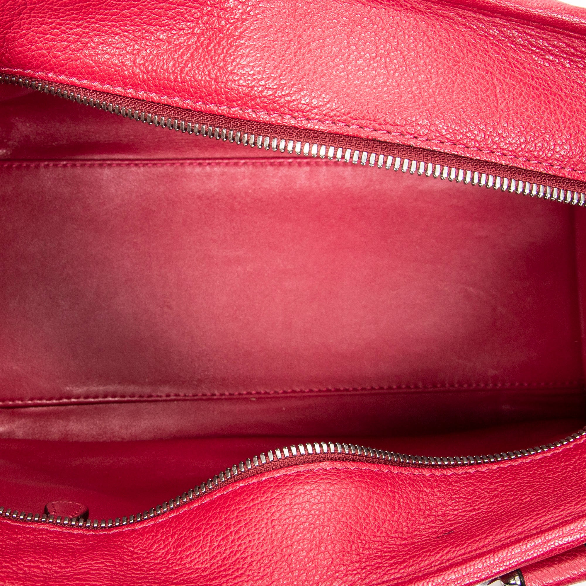 Handbag Amazona 28 Raspberry Pink Grained Calfskin Leather