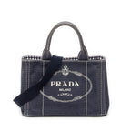 Prada - Petit cabas Canapa - Marine